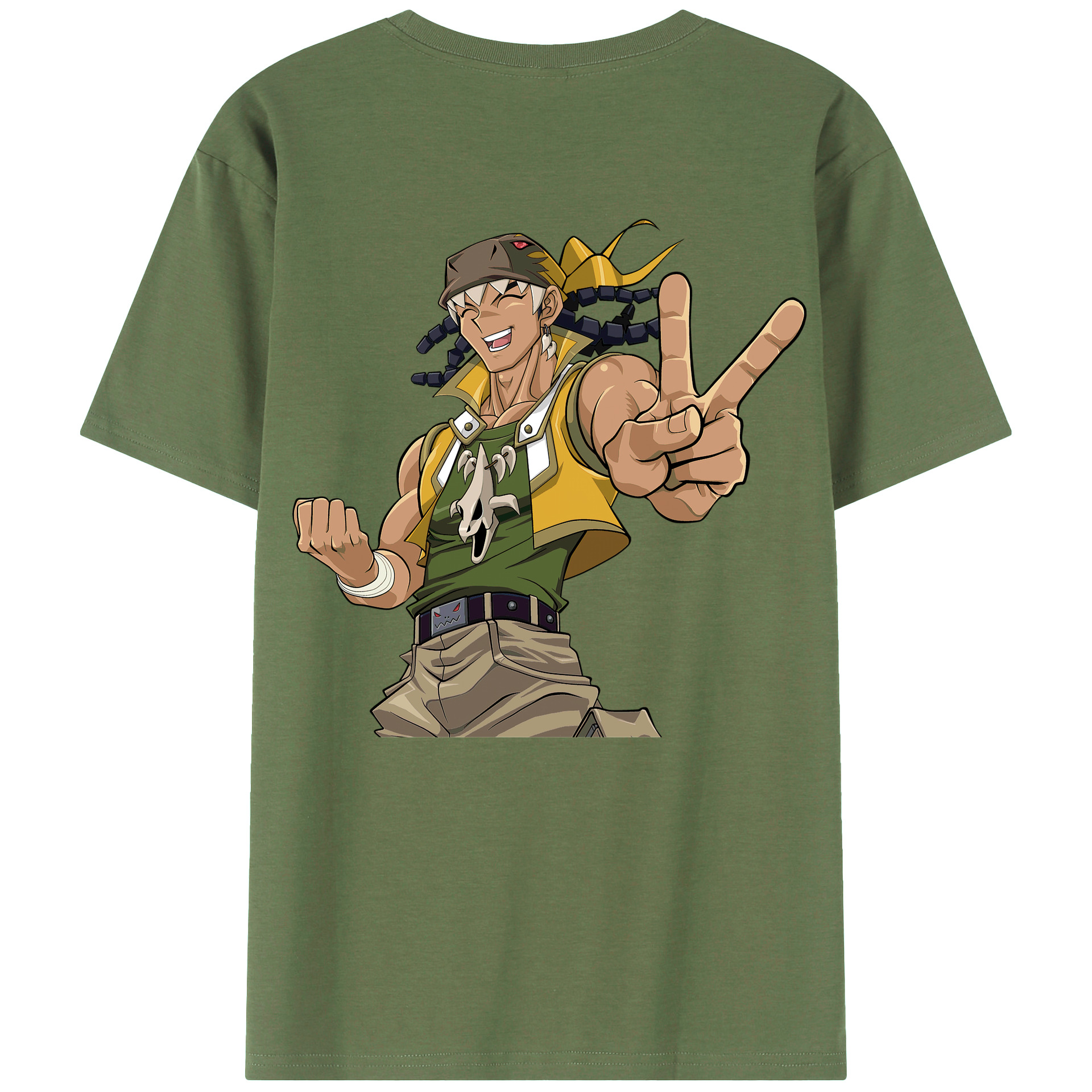 （画像用） 遊☆戯☆王 Yu-Gi-Oh! 綿100％ メンズ半袖Tシャツ（バックプリント） 通気性